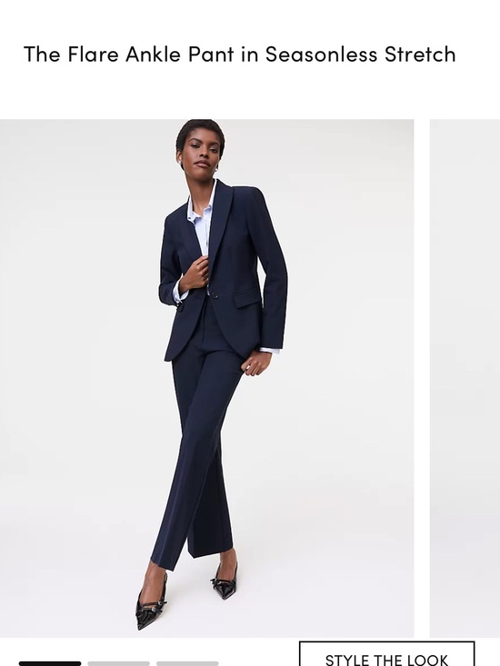 Ann Taylor Pants - Ann Taylor Navy Ankle Flare Pant